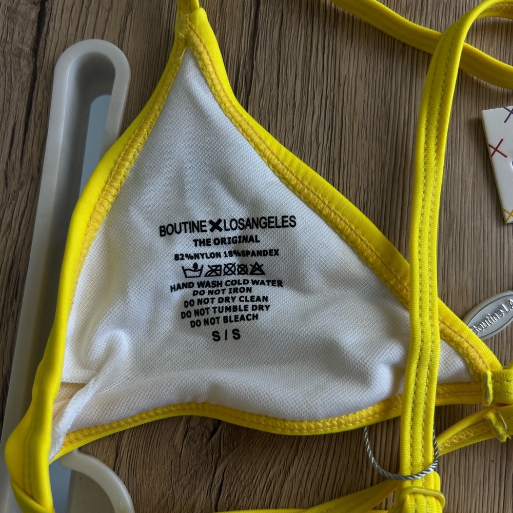 Boutine LA Bikini Ringer Top In Lilly Yellow - Picture 5 of 9